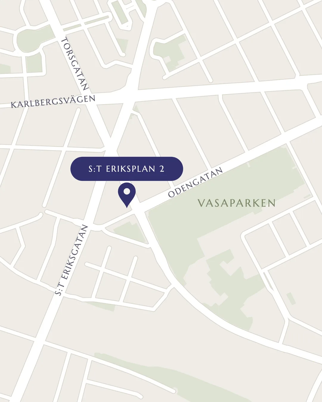 Karta: Esperia Vasastan på S:t Eriksplan 2, intill Vasaparken